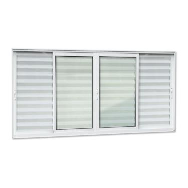 Imagem de Veneziana Elite 6 Folhas Moveis 100 X 120 Vidro Liso Branco