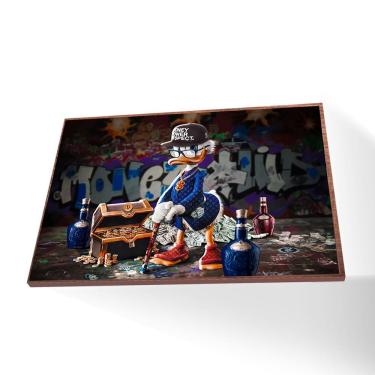 Imagem de Quadro Tio Patinhas Vinil Com Vidro Tamanho/moldura 20x30 Baixa Cor Madeira