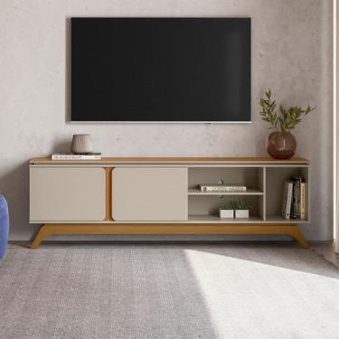 Imagem de Rack para TV Até 70 Polegadas Street 2 Portas Nature/Off White - Pnr M