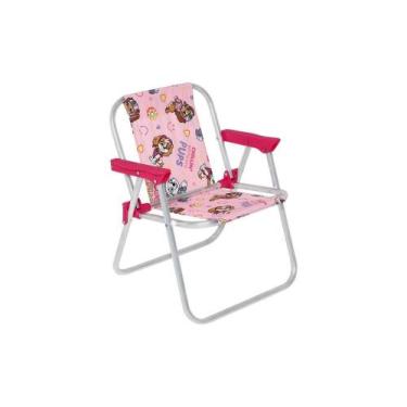 Imagem de Cadeira Infantil Praia em Aluminio Patrulha Canina Rosa Bel