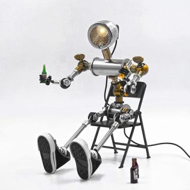 Imagem de Y-Nut Luminária De Mesa, Mesa Vintage Feita À Mão Com Articulações Móveis, Lâmpada Robô, Lâmpadas Led, Luz Noturna Steampunk, Decoração Para Casa E - Tamanho: 14" X 7" 2,5" Presentes Legais Homens