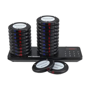 Imagem de Retekess Pagers Td163 Para Restaurantes, Sistema De Chamada Em Fila, Longa Distância 500 M, 31 Modos Aviso, 20 Coaster Cafe, Hotéis, Restaurantes