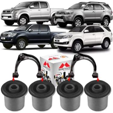 Imagem de Kit 04 buchas da bandeja superior dianteira hilux / sw4 2005 2006 2007