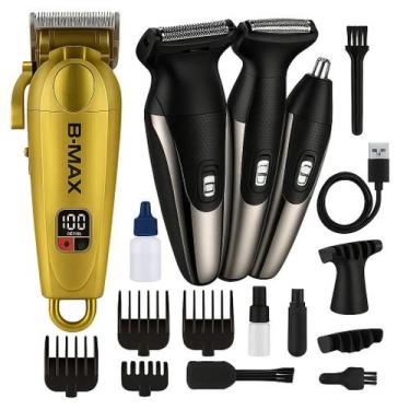 Imagem de Cortador Cabelo e Aparador de Barba 3 em 1 Recarregável Fade Degradê B