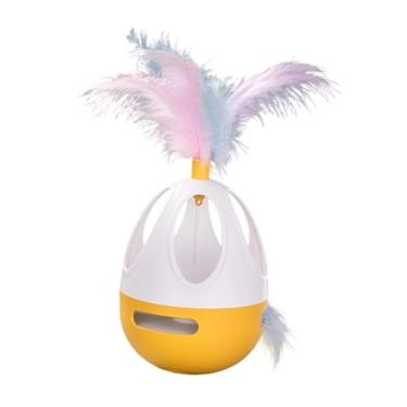 Imagem de Bothyi Brinquedo para gatos Tumbler para gatinhos, bola compacta de exercício com som e provocação para gatos domésticos e gatinhos, Laranja