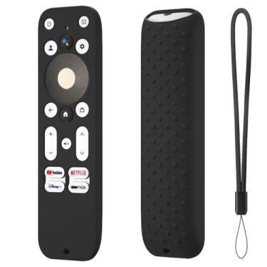 Imagem de Hi Color Capa de silicone compatível com Onn TV 4K UHD Streaming Stick TV Box 100024646 100026240 Capa protetora antiderrapante (preta)