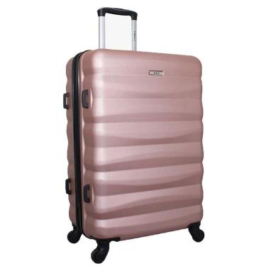 Imagem de Mala de Bordo Pequena para Viagem em ABS Yins 21089 Cadeado Integrado Rodas Giro 360° Rosê