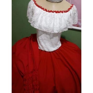 Imagem de Saia Simples Serão Tam Unico - Motumbá, Vermelho