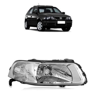 Imagem de Farol Gol G3 1999 2000 2001 2002 2003 Simples Cromado Lado Direito - N