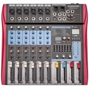 Imagem de Mesa de som soundvoice 6 canais ms602 eux bluetooth usb