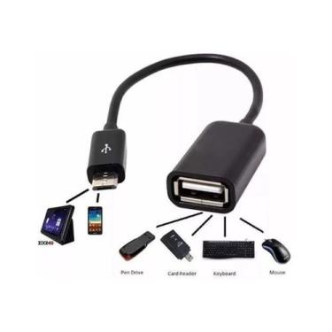 Imagem de Cabo Otg Micro-Usb (V8) Para Usb Fêmea - Lelong
