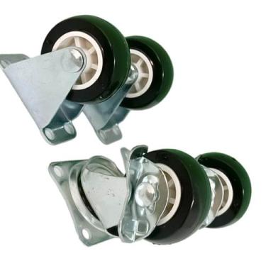 Imagem de Kit 4 Rodinha De Silicone Moveis Andaimes Rodizio Giratório Fixa - Too