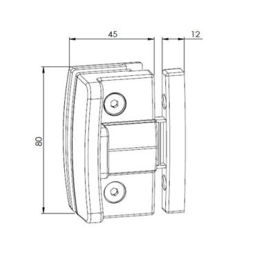 Imagem de Fechadura Janela Correr Vidro Alvenaria Bate Fecha Bronze - Belga