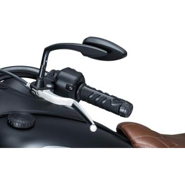 Imagem de Kuryakyn 5753 Acessório de guidão de motocicleta: Pegadores de lança com inserções de borracha e tampas de extremidade para motocicletas indianas 2018-19, preto acetinado, 1 par