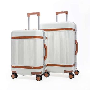 Imagem de Kit Mala de Viagem Pequena 10kg e Media 23kg Policarbonato Roma Maloa 