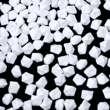 Imagem de YATOJUZI 500 peças de cubos de gelo falsos acrílico branco pedras trituradas enchimento de vasos de diamantes de plástico pedras preciosas para mesa de centro de mesa de casamento DIY exibição de 1,3