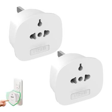 Imagem de Rrlihjgu Adaptador De Tomada Para Viagem,2 Tomadas de Carregamento - Tomada com Ligação Padrão UK e Fusível de 13 Amperes para Telemóveis Câmaras Portáteis