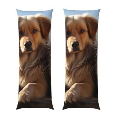 Imagem de Capa de travesseiro corporal com zíper oculto, fronha longa de microfibra macia e respirável para travesseiro corporal, capas de travesseiro de gatos e cães para dormir, presente de cama, 50 x 137 cm