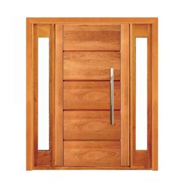 Imagem de Porta Pivotante Mil com Visor Lateral Duplo - Madeira Maciça - Angelim