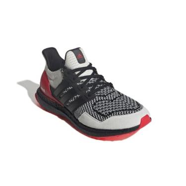 Imagem de adidas Ultraboost 1.0 Tênis masculino, Branco cristal/preto/melhor escarlate, 38