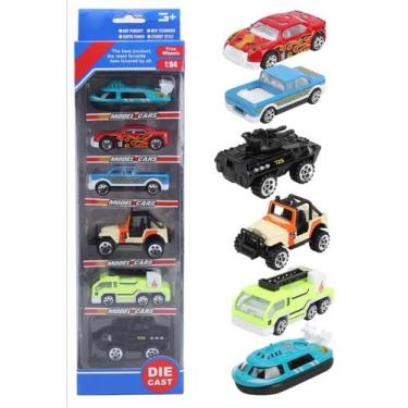 Imagem de Brinquedo Infantil Kit 6 Veículo de Brinquedo Liga Carro Caminhão de C