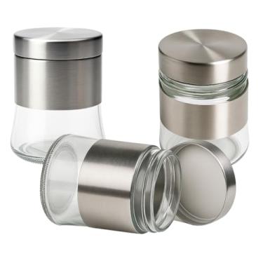 Imagem de Pra Casa Toda - Conjunto 3 Potes de Vidro Hermético 820ml - Alimentos Secos, Organizador Armários