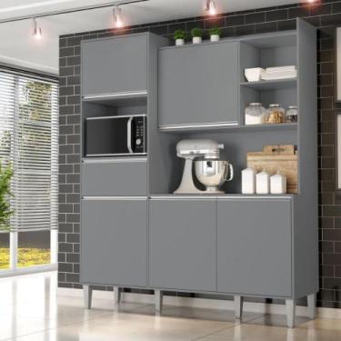 Imagem de Armario de cozinha completo Urano cinza fosco - CASA H