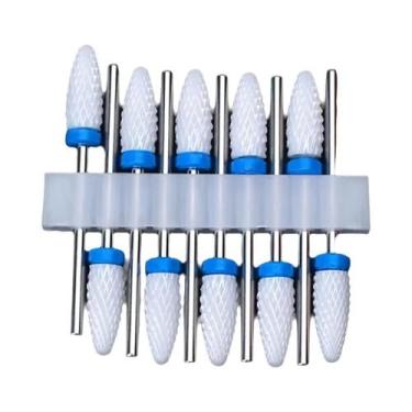 Imagem de Conjunto De Brocas De Cerâmica Para Unhas, 10 Peças Para Máquina Elétr