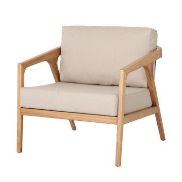 Imagem de Poltrona Aurora Jequitibá Maciça 80x80cm com Corda Náutica - NossaKasa