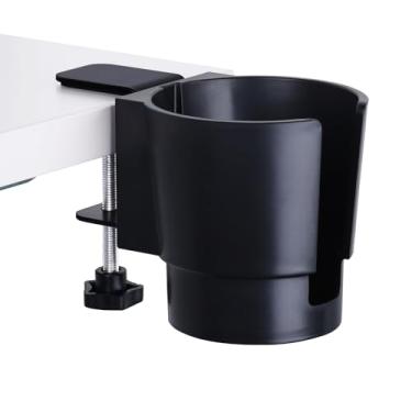 Imagem de Suporte universal para copos de mesa grande, suporte de plástico resistente para mesa, balanço de varanda, cadeira de pátio, suporte de garrafa antiderramamento de clipe para a maioria dos copos