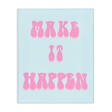 Imagem de Stupell Industries Design de arte de parede em tela Make It Happen Determination por Ashley Singleton, 76 x 61 cm