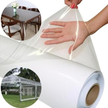 Imagem de Filme PVC Transparente Impermeável Plástico - 0,10MM 1,40x10 - Shoplon