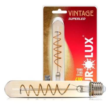 Imagem de Lâmpada Led Vintage Filamento Tubo 4W 2400K Luz Amarela - OUROLUX