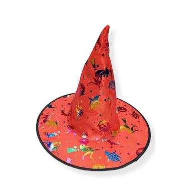 Imagem de Chapéu De Bruxa Halloween Festa Fantasia Carnaval - MODAMIX, Vermelho