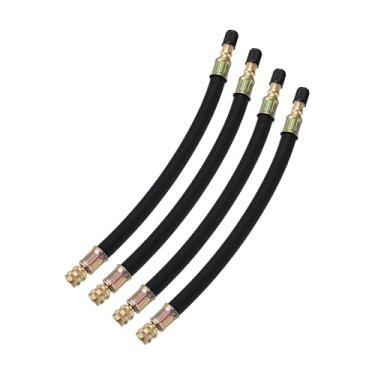 Imagem de A ABSOPRO 4 peças Extensão de Válvula de Pneu Ferramenta Adaptador de Haste de Válvula Dupla Flexível Tubos Extensores de Haste 21 cm / 8,3" para Carro Caminhão Bicicleta Trailer RV Compressor de Ar