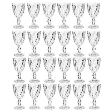 Imagem de 24 Taça Diamante Copo Vidro Transp 300ml - ECO'S