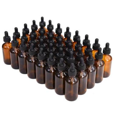 Imagem de Frascos conta-gotas de vidro June Fox, pacote com 40 ml, âmbar com con