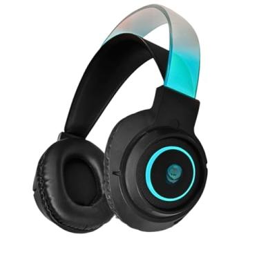 Imagem de Headphone Bluetooth RGB com Cancelamento de Ruído, Microfone e Bateria Longa Duração