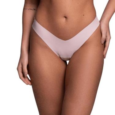Imagem de Calcinha Modelo Fio Dental Em Microfibra Sem Costura Liebe, P, Nude