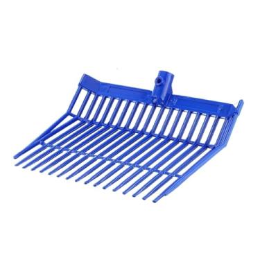 Imagem de Gralara Cabeça de Reposição para Garfo de Esterco, Cabeça de Garfo de Inclinação, Equipamento de Jardinagem Leve, 18 Dentes Angulares para de Esterco D, Azul, Tamanho real