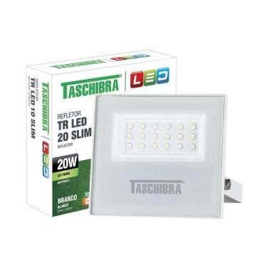 Imagem de Refletor Taschibra Led Tr Slim 20W Luz Verde Branco Bivolt, Bivolt