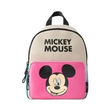 Imagem de Mochila De Lona Mickey Minnie Disney, Bolsa Escolar De Grande Capacida