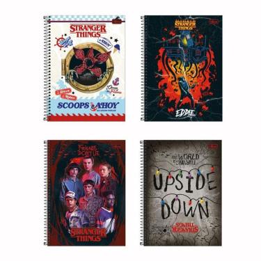 Imagem de Caderno espiral univ 1x1 80 fls Stranger Things Tilibra