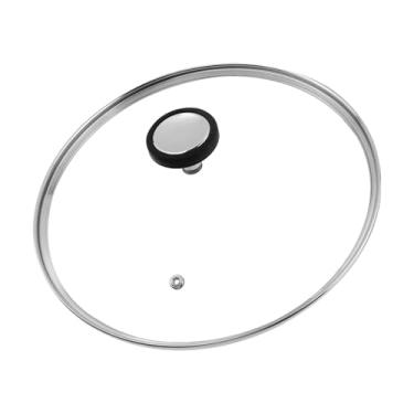 Imagem de Woogim Tampa de vidro de silicone antiderrapante com saída de vapor de 28 cm, tampas de vidro temperado de 4 mm de espessura, seguro para lava-louças e forno, universal para caçarolas e frigideiras