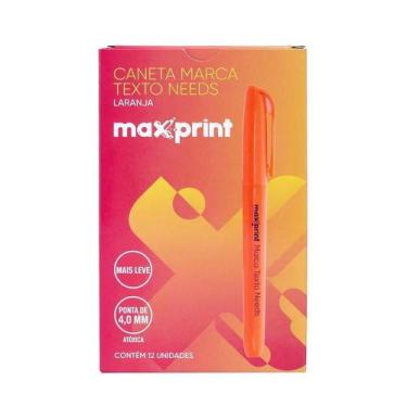 Imagem de Kit 12 Canetas Marca Texto Needs Laranja 4,0Mm Maxprint