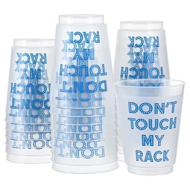 Imagem de Vesici 24 peças de copos de plástico fosco Mahjong de 473 ml, reutilizáveis, decoração de mesa noturna de Mahjong, recipientes para bebidas, suprimentos de festa