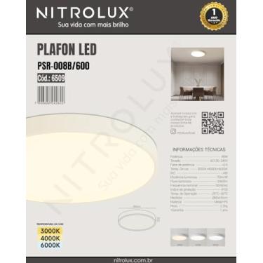 Imagem de PLAFON SOBREPOR REDONDO PSR-008B/600 3EM1 48W BRANCO