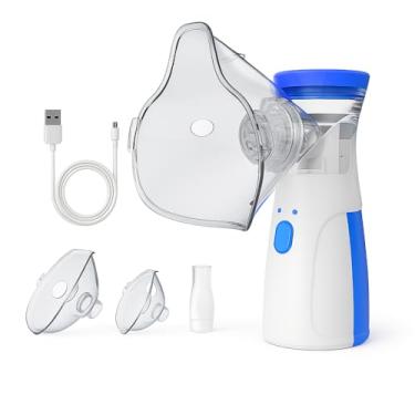 Imagem de Nebulizador Inalador Ultrassônico Portátil Recarregável USB Silencioso, Compacto, Sem Fio, Ideal para Crianças, Adultos e Idosos Tratamento Respiratório Eficiente Linha Premium