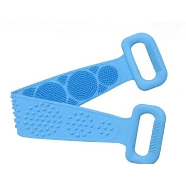 Imagem de Escova de Banho de Silicone com Cinta para Mãos - Massageadora e Esfoliante Corporal para Costas e Pernas - Antiderrapante(2)