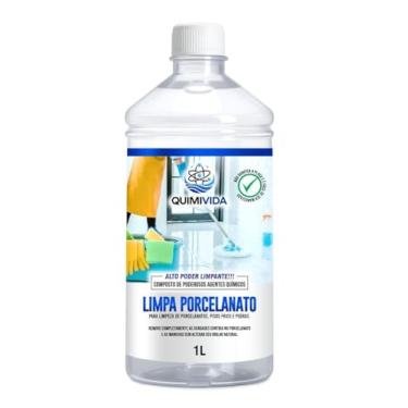 Imagem de Limpa Porcelanato Quimivida 1L – Limpeza Profunda e Sem Manchas para Pisos Brilhantes – Ideal para Porcelanatos, Pisos Frios e Pedras